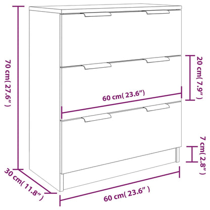 265375 - vidaXL Sideboard i Zi prej Druri të Inxhinieruar