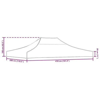 265086 - VIDAXL Çati Tende për Festa 4x3 m Antracit 270 g/m²