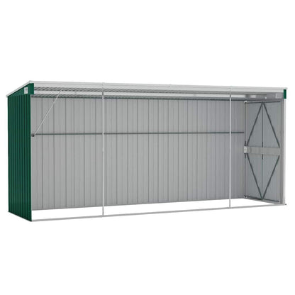 265088 - VIDAXL Kasolle Kopshti e Montuar në Mur, Ngjyrë Jeshile 118x382x178 cm, Çelik i Galvanizuar