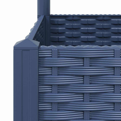 280129 - VIDAXL Vazo kopshti me rrjetë gri blu 120x40x136 cm, PP