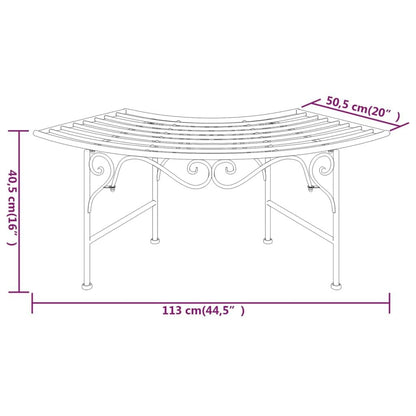265135 - VIDAXL Stol për pemë 113 cm Çelik i zi