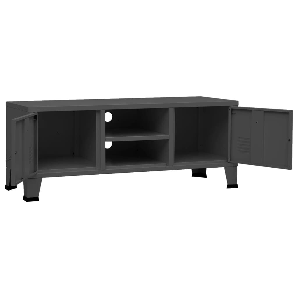 280158 - VIDAXL Kabinet TV Industrial Antracit 105x35x42 cm Metal