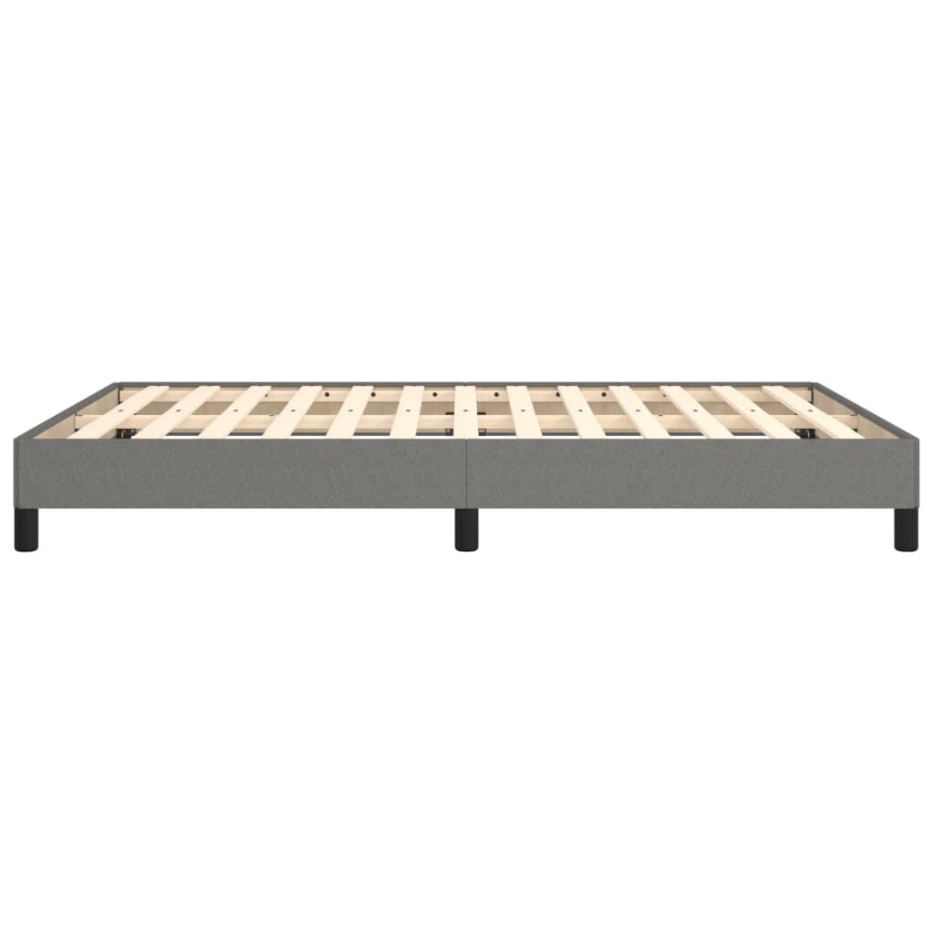 280177 - VIDAXL Kornizë shtrati pa dyshek, ngjyrë gri e errët 140x190 cm, material