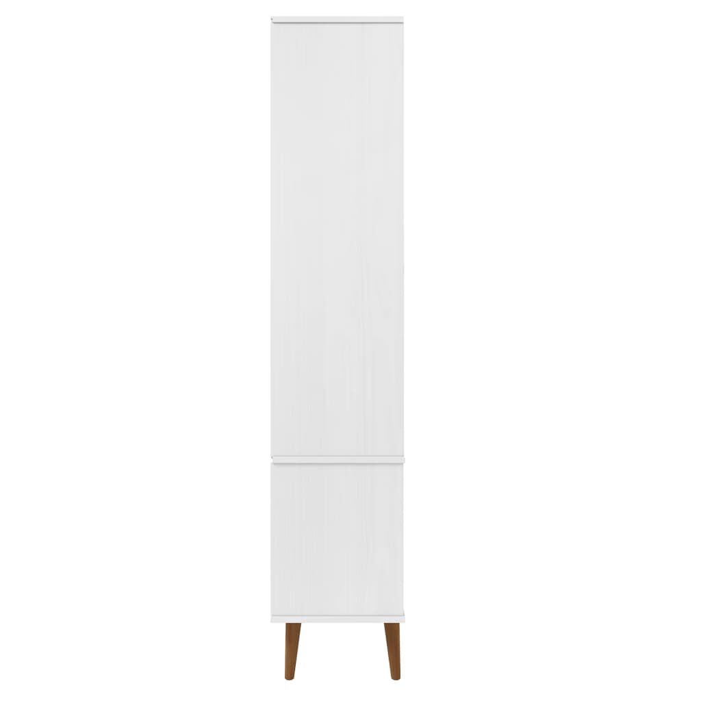 280197 - VIDAXL Dollap Vitrine "MOLDE" i Bardhë 90x35x175 cm Dru Pishe i Fortë