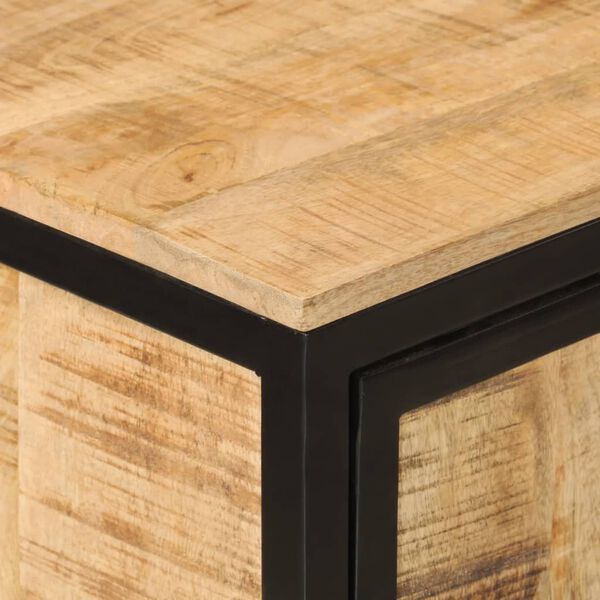 181648 - VIDAXL Dollap për Banjo, prej Druri të Fortë Mango dhe Hekuri, Madhësia 40x27x90 cm