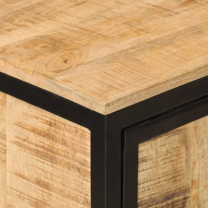 181648 - VIDAXL Dollap për Banjo, prej Druri të Fortë Mango dhe Hekuri, Madhësia 40x27x90 cm