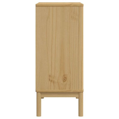 181625 - VIDAXL Komodinë 'FLORO', Prej Druri të Mashtrojë nga Pishe, Ngjyrë Kafe, Stil Dylli