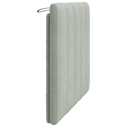 265270 - VIDAXL Jastëk për Kokën e Kreut "Hanko" Gri e Çelët 100 cm Kadife