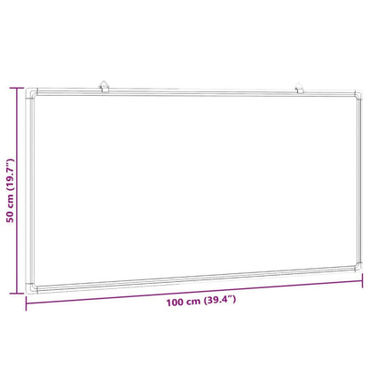265292 - VIDAXL Tabelë e bardhë magnetike prej alumini 100x50x1,7 cm