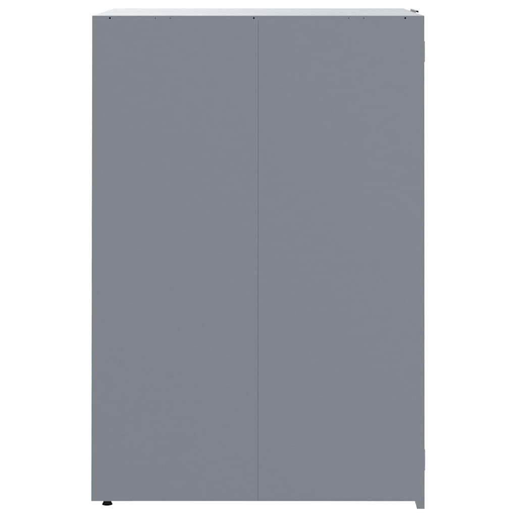 280316 - VIDAXL Vendndodhje për Kontejnerë me Rrota për një Kontejner të Vetëm, Ngjyrë Gri, Çelik 69x79x117 cm