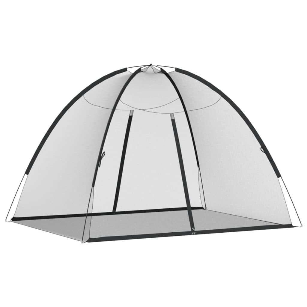 280326 - VIDAXL Rrjetë Kundër Mushkonjave Mongolia me Dyer 220 Rrjetë e Zezë 200x150x140 cm