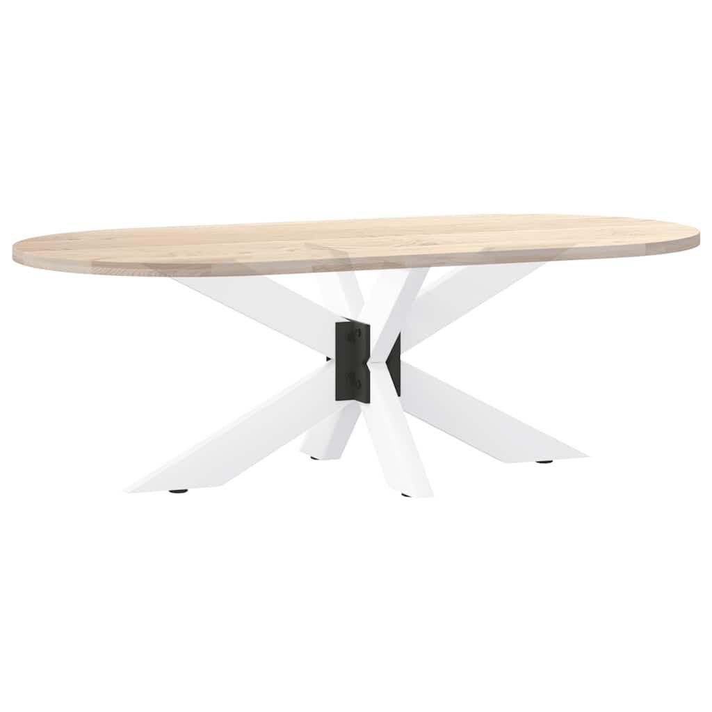 280336 - VIDAXL Këmbë Tavoline kafeje me këmbë në formë merimange, e bardhë 98x58x(42-43) cm, çelik