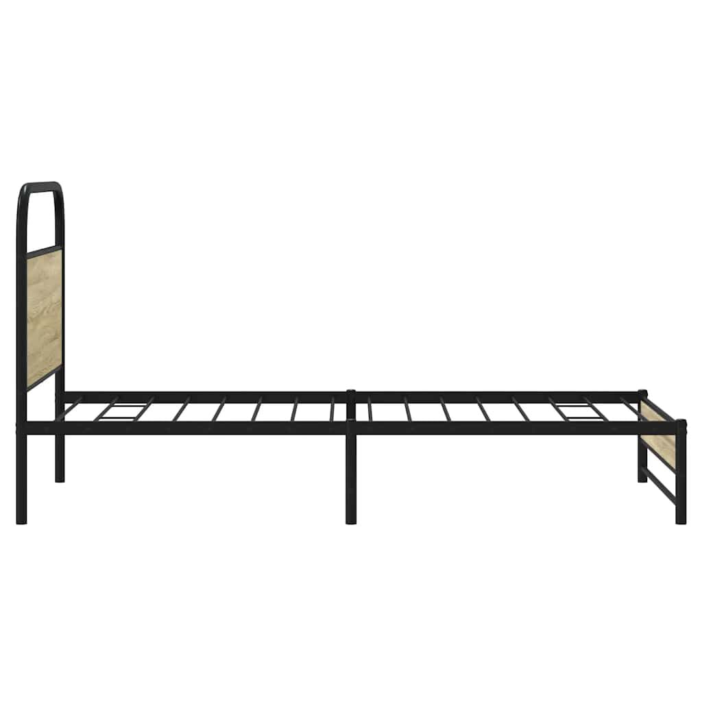 265327 - VIDA XL Kornizë shtrati pa dyshek 90x190 cm, dru i projektuar Sonoma Lis