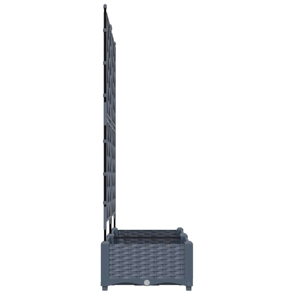 265352 - vidaXL Garden Planter 2 pcs LiGht Grey 80 x 40 x 125.5 cm Plastic