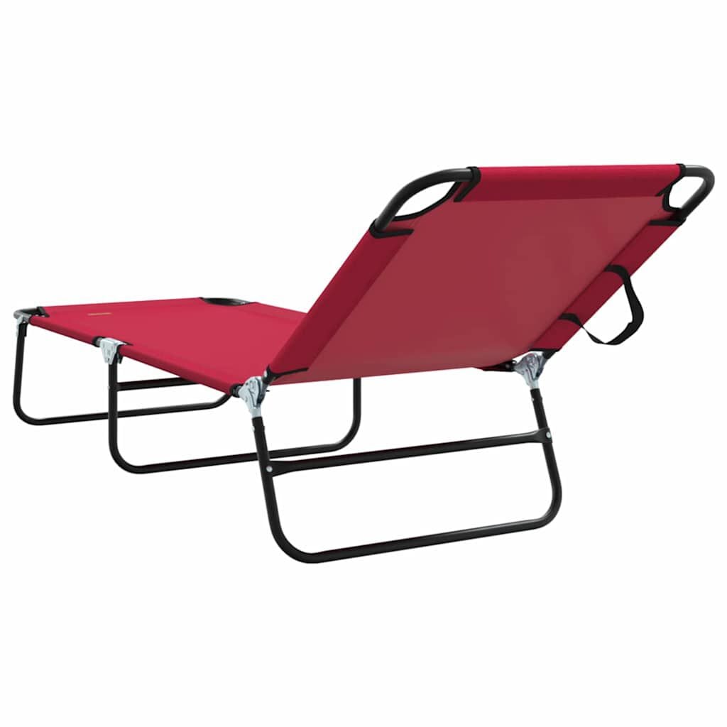 280399 - vidaXL Karrige e Palosshme e Ngjyrë e Kuqe 188 x 57 x 86.5 cm Poliester