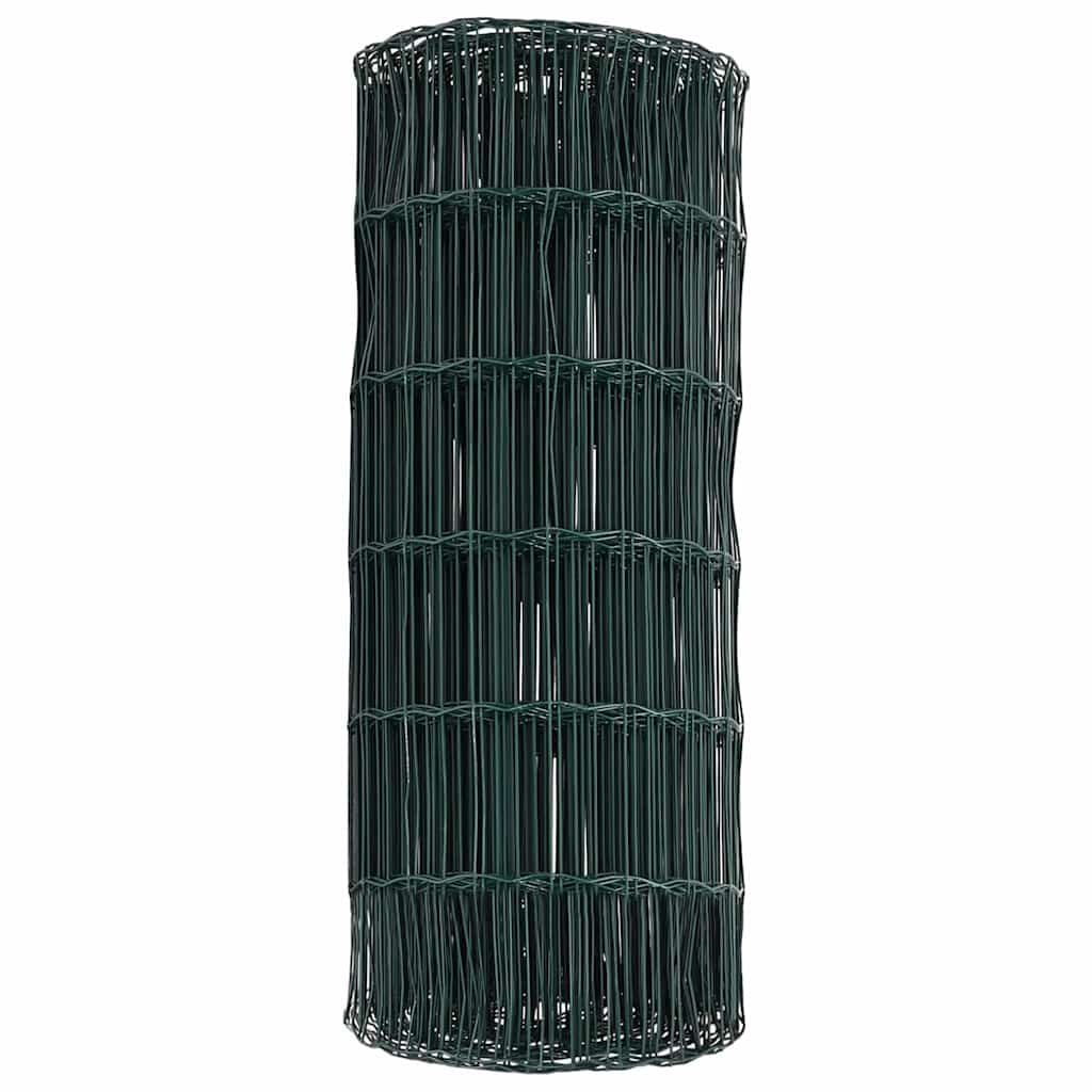 280406 - VIDA XL Gardh Euro, Jeshile, 0.6 x 50 m, Hekur i veshur me PVC