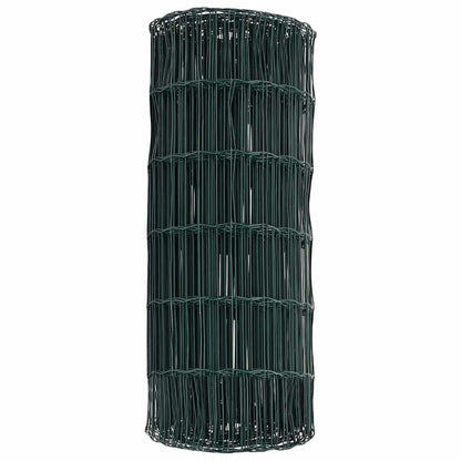 280406 - VIDA XL Gardh Euro, Jeshile, 0.6 x 50 m, Hekur i veshur me PVC