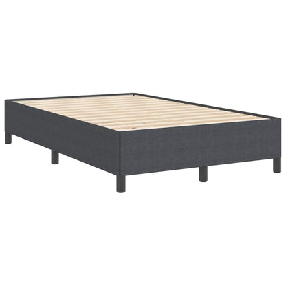 280409 - vidaXL Krevat Box Spring prej kadifeje me vija në ngjyrë gri të errët, 120 x 200 cm