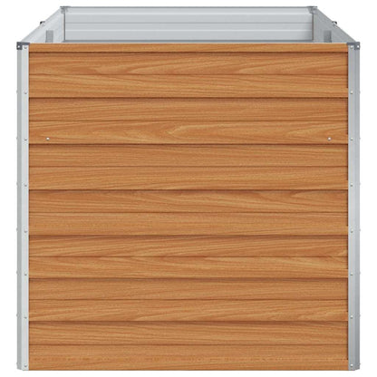 280432 - vidaXL Shtrat i Ngritur për Kopsht, Ngjyrë Kafe e Çelët 160 x 80 x 77 cm, Çelik i Galvanizuar
