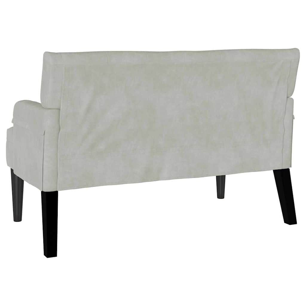 280445 - vidaXL Banc Chesterfield Gris clair 112 x 65,5 x 75 cm Velours