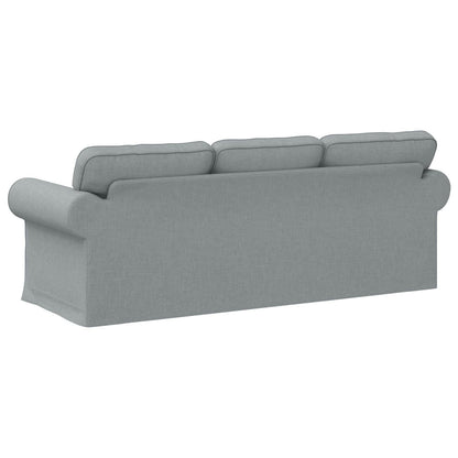 280460 - vidaXL Divan Gri i Çelët 215 x 82 x 80 cm, Pëlhurë, Divan Modern, Dizajn Ergonomik