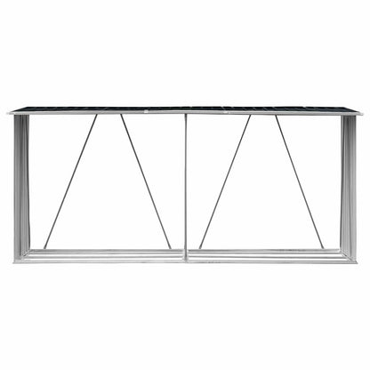 280502 - VIDAXL Hangar për Kopsht me Trungje, Çelik i Galvanizuar 330x84x152 cm Antracit
