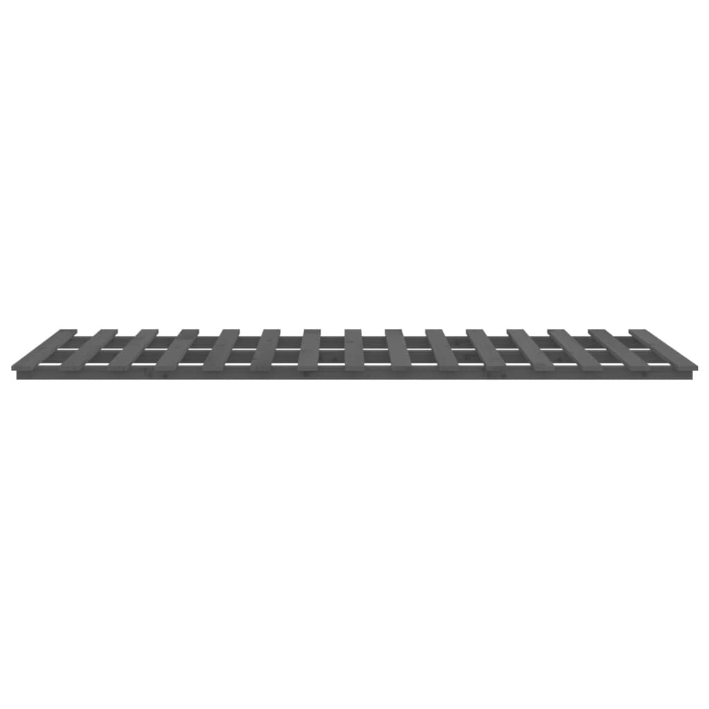 280536 - VIDAXL Kornizë Kreveti pa Dyshek Gri 90x200 cm Dru Pishe