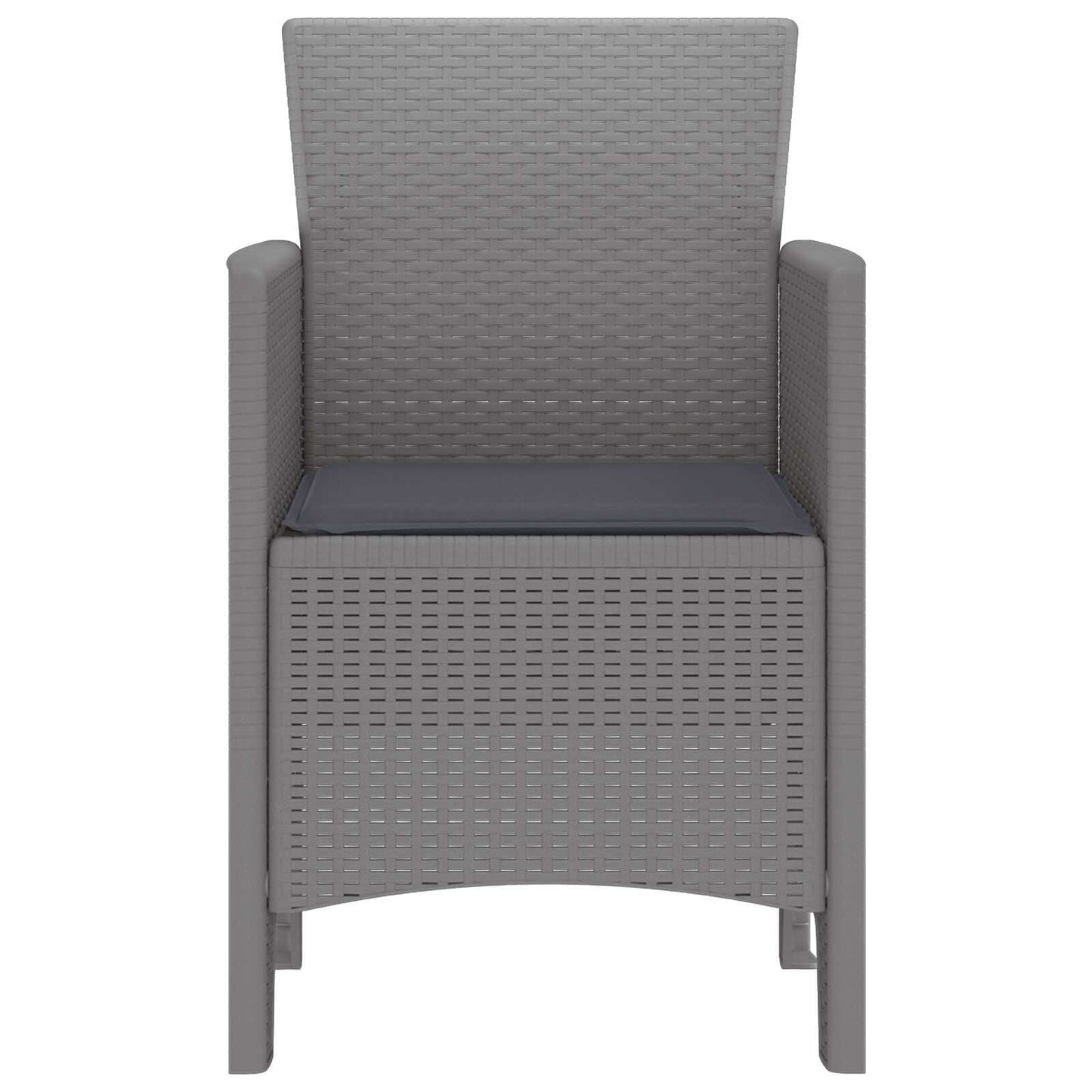 280573 - Karrige Kopshti vidaXL 2 copë Gri e Çelët 53 x 49 x 85 cm Polipropilen