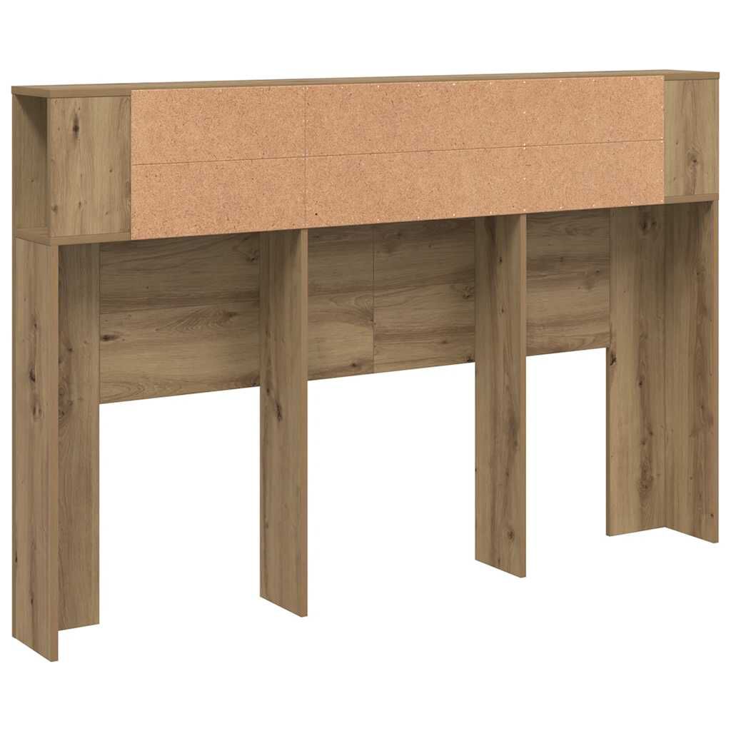 280590 - VIDAXL Dollap me Kokë Kreu, Ngjyrë Lisi Artizanal 160x18,5x103,5 cm Dru i Inxhinieruar