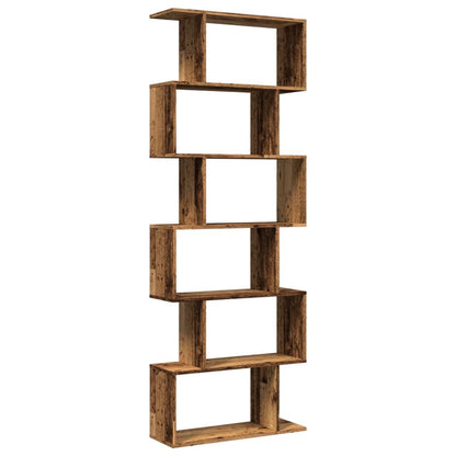 280593 - VIDAXL Raft librash me 6 nivele, dru i vjetër, 70x24x193 cm