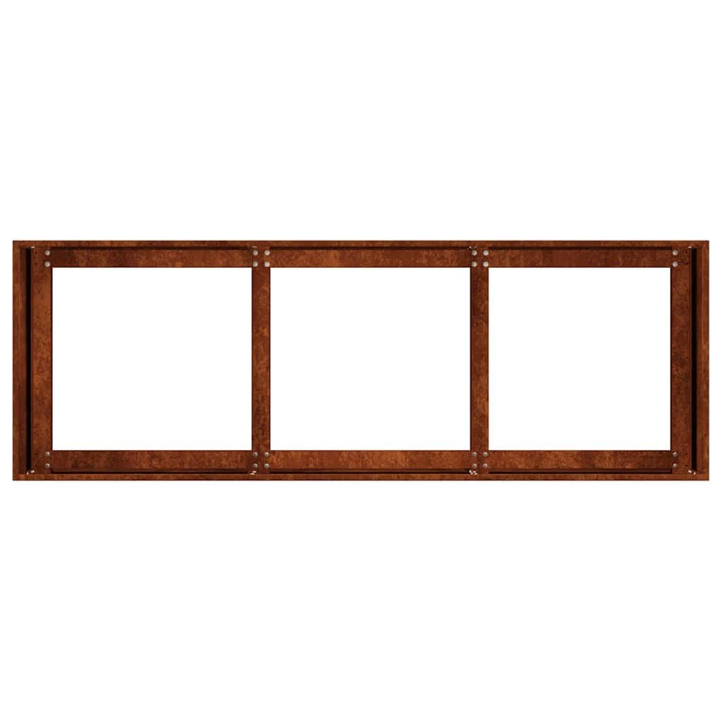 280602 - VIDAXL Vazo e ndryshkur 120x40x40 cm Çelik i Rezistent ndaj Motit