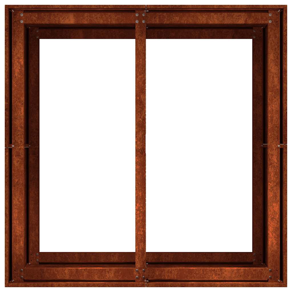 280612 - VIDAXL Vazo e ndryshkur 80x80x80 cm Çelik i Rezistent ndaj Motit