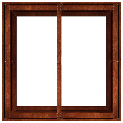 280612 - VIDAXL Vazo e ndryshkur 80x80x80 cm Çelik i Rezistent ndaj Motit