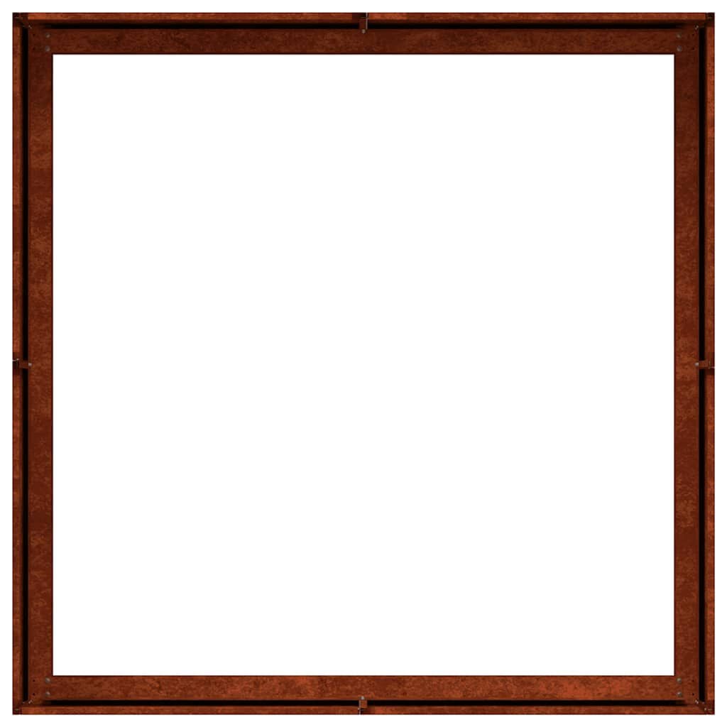 265544 - VIDAXL Vazo e ndryshkur 100x100x30 cm Çelik i Rezistent ndaj Motit