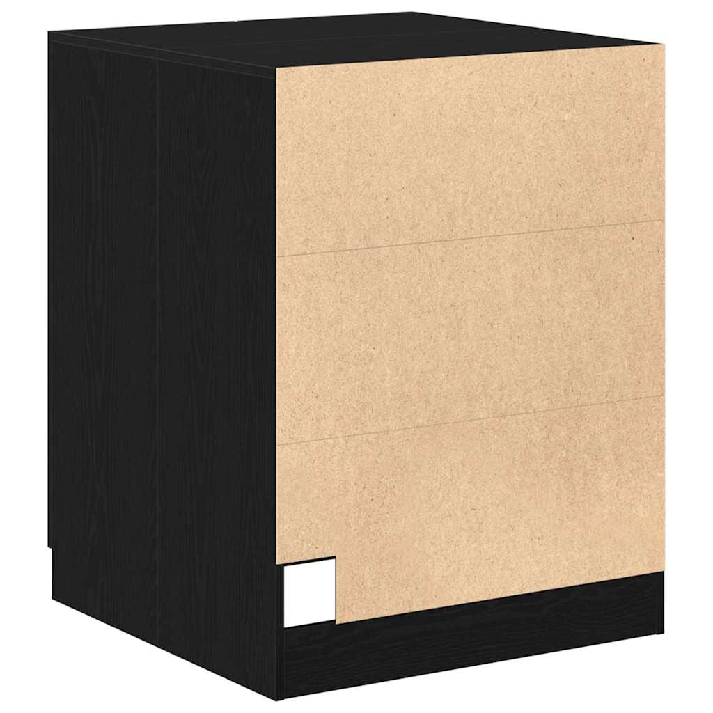 280622 - VIDAXL Dollap Lavatriceje Lisi i Zi 70,5x71,5x91,5 cm Dru i Inxhinieruar