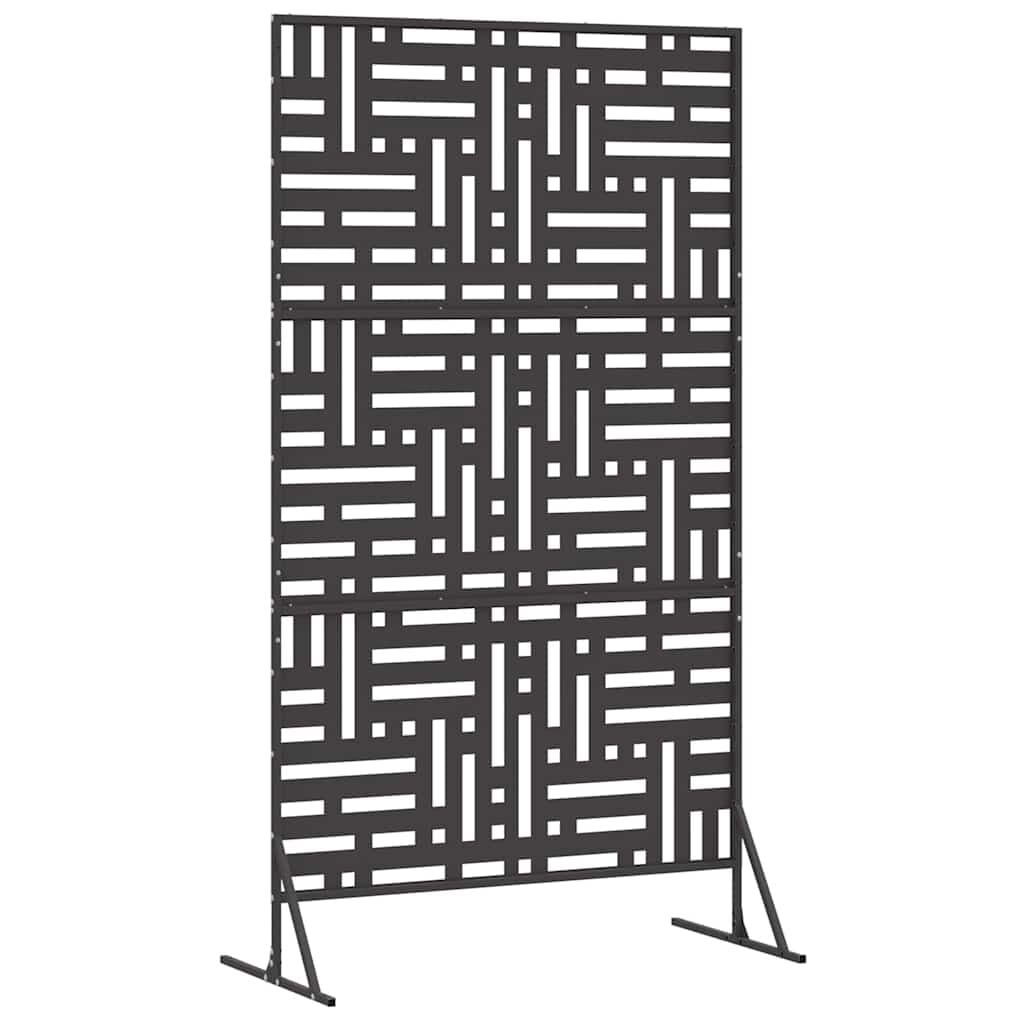265565 - idaXL Ekran Privatësie i Zi 100 x 50 x 180 cm Çelik