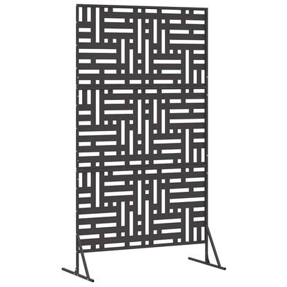 265565 - idaXL Ekran Privatësie i Zi 100 x 50 x 180 cm Çelik