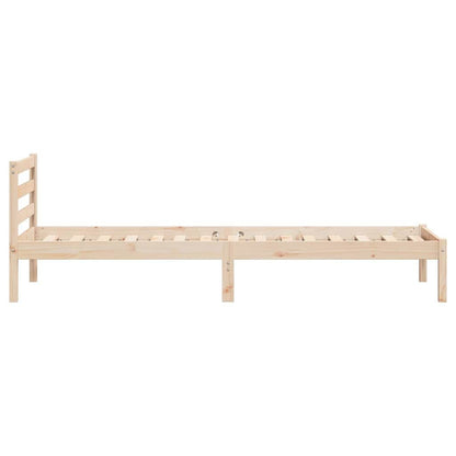280639 - VIDAXL Kornizë krevati Ngjyrë kafe 215.5 x 105.5 x 69.5 cm Dru pishe i fortë