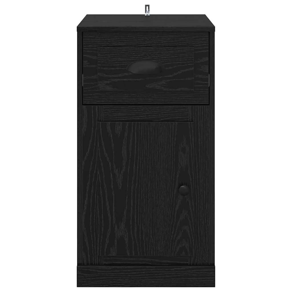 265611 - vidaXL Dollap Anësor Lisi i Zi 40 x 50 x 75 cm Dru i Përpunuar