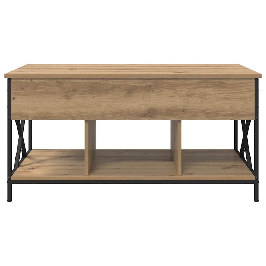 265617 - vidaXL Tavolinë Kafeje Artizanale Lisi 100 x 55 x 48.5 cm Dru i Inxhinieruar