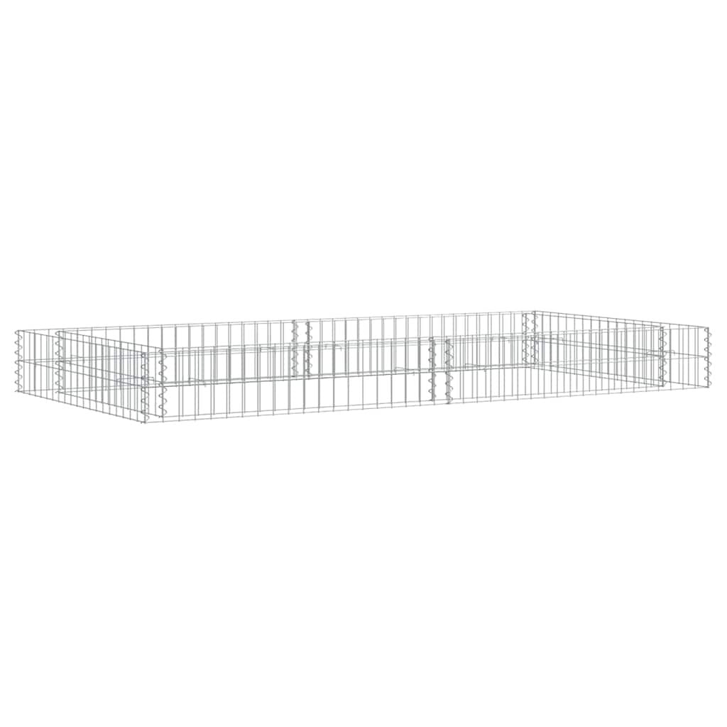 265022 - VIDAXL Shtretër i ngritur me gabion, Çelik i Galvanizuar, 200x100x20 cm