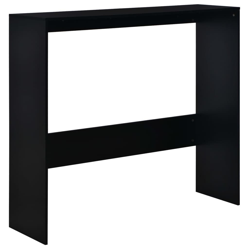 280069 - VIDAXL Tavolinë Bari me 2 Sipërfaqe Tavolinash E Zezë 130x40x120 cm