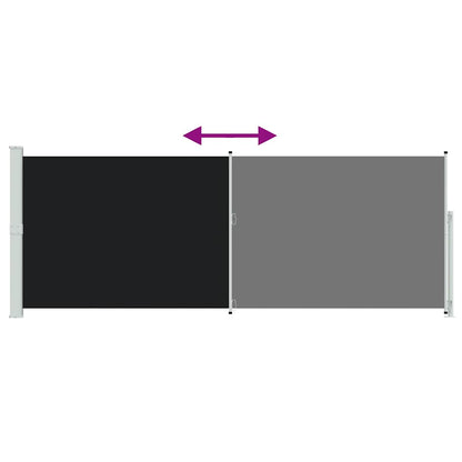 265592 - vidaXL Tendë Anësore e Palosshme për Verandë 180x500 cm, E Zezë