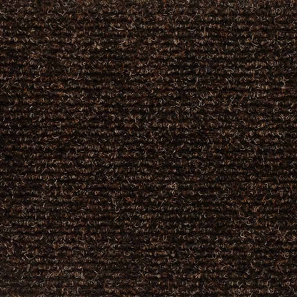 280147 - VIDAXL Tapete Shkallësh Vetëngjitëse 15 copë 56x17x3 cm Kafe Gjysmë e Rrumbullakët