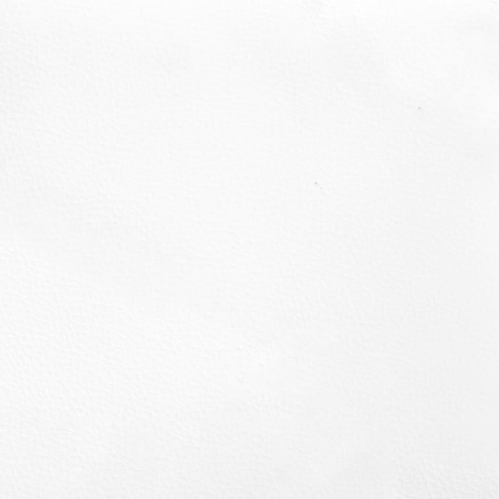280167 - VIDA XL Kokë shtrati e bardhë 144x5x78/88 cm, Lëkurë artificiale