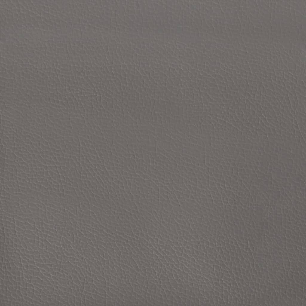 280173 - VIDAXL Kokë shtrati Gri 160x5x78/88 cm Lëkurë artificiale