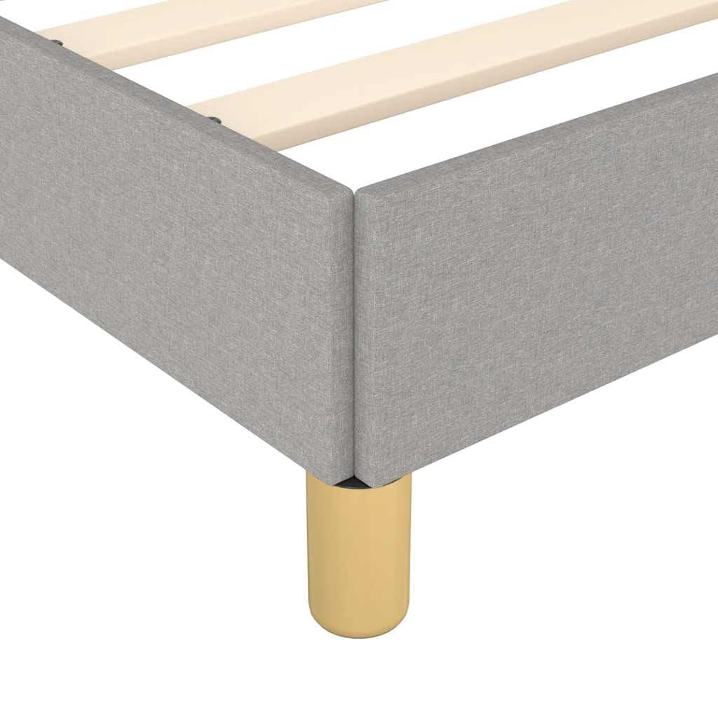 280181 - VIDAXL Kornizë Shtrati pa Dyshek, Ngjyrë Gri e Çelët 90x200 cm, Material