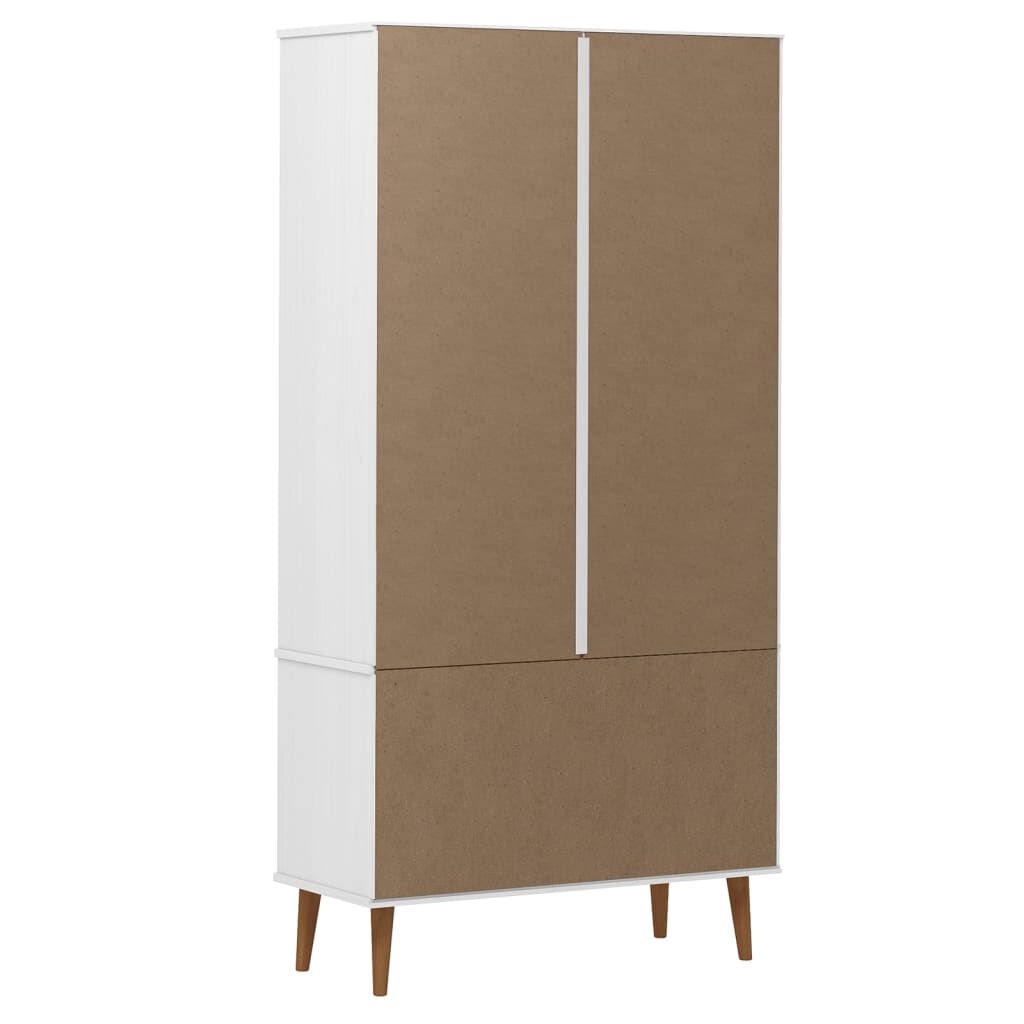280197 - VIDAXL Dollap Vitrine "MOLDE" i Bardhë 90x35x175 cm Dru Pishe i Fortë