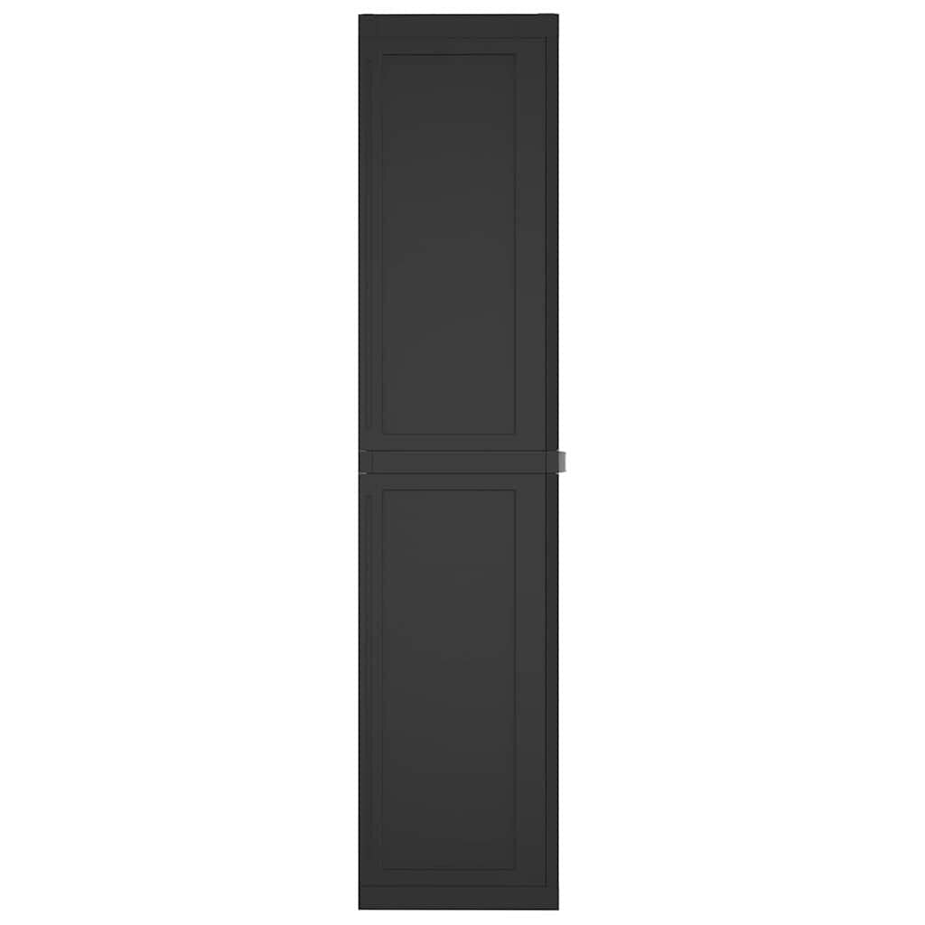 280241 - VIDAXL Dollap Plastike Ruajtjeje për Jashtë, i Zi 65x37x165 cm PP