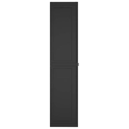 280241 - VIDAXL Dollap Plastike Ruajtjeje për Jashtë, i Zi 65x37x165 cm PP